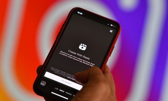 Apple Logo on a Glass Window