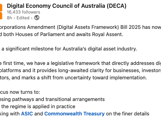 Australia to Mandate Crypto Licensing Under New Law