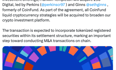 Franklin Templeton Expands Crypto Arm With CoinFund Deal