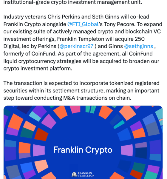 Franklin Templeton Expands Crypto Arm With CoinFund Deal