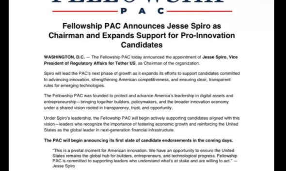 Pro-Crypto PAC to be Headed by Tether Executive ahead of US Midterms