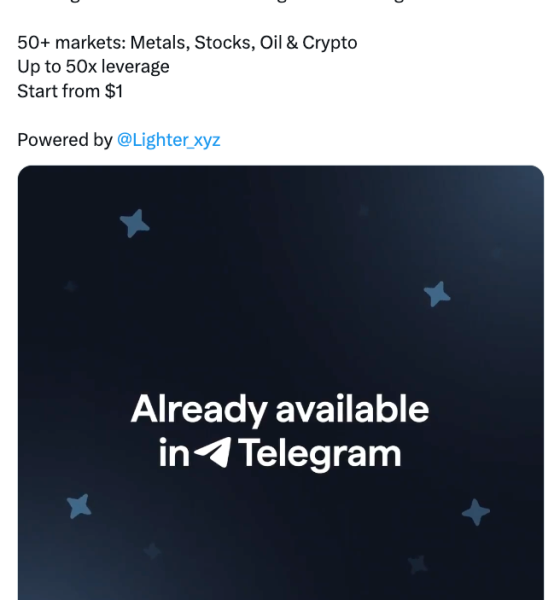 Telegram Wallet Adds Perpetual Futures Trading With Lighter