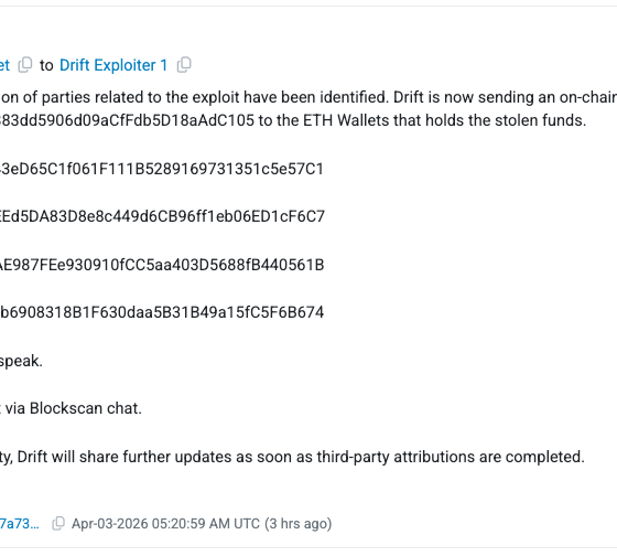 Drift Seeks Contact With The Hacker After $280M Exploit