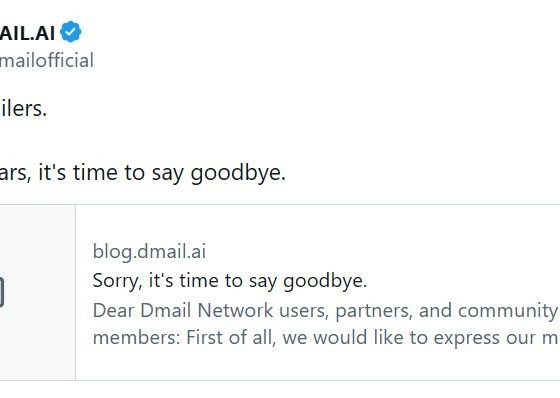 Dmail Network To Shut Down Decentralized Email Service