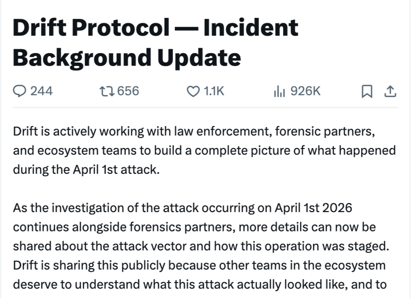Drift Protocol Exploit Took 'Months Of Deliberate Preparation'
