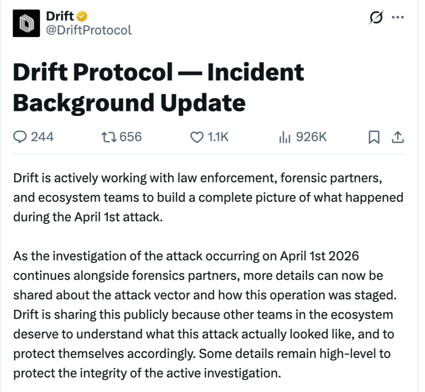 Drift Protocol Exploit Took 'Months Of Deliberate Preparation'