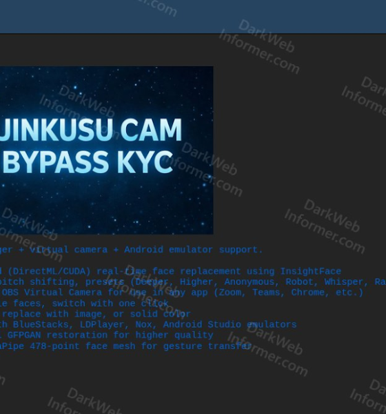 New AI Cybercrime Tool Targets Crypto, Bank KYC Systems via Deepfakes