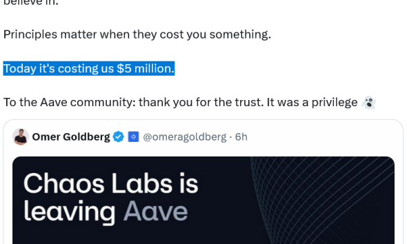Chaos Labs Leaves Aave Due to Budget, Risk Disagreements