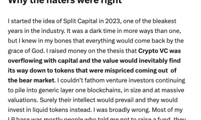 Split Capital Founder Says Crypto Hedge Funds No Longer Work