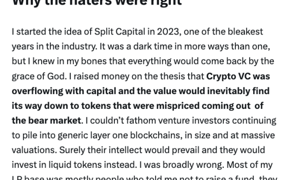 Split Capital Founder Says Crypto Hedge Funds No Longer Work