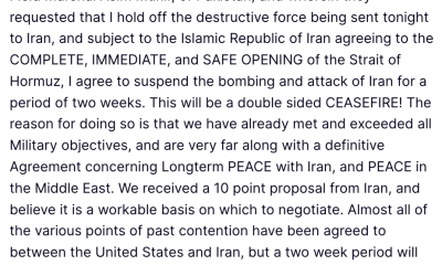 Bitcoin Reclaims $72K After Trump Announces Iran Ceasefire