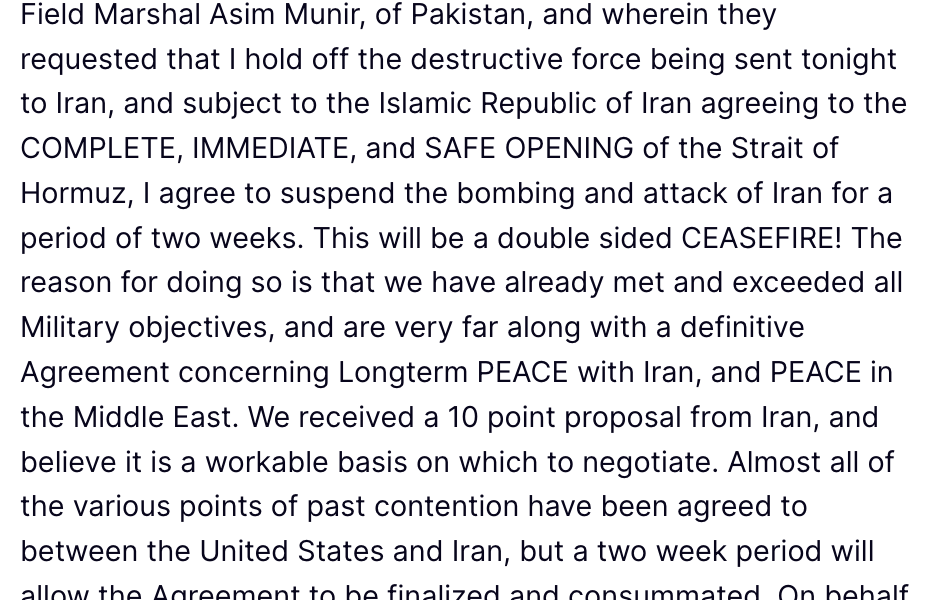 Bitcoin Reclaims $72K After Trump Announces Iran Ceasefire