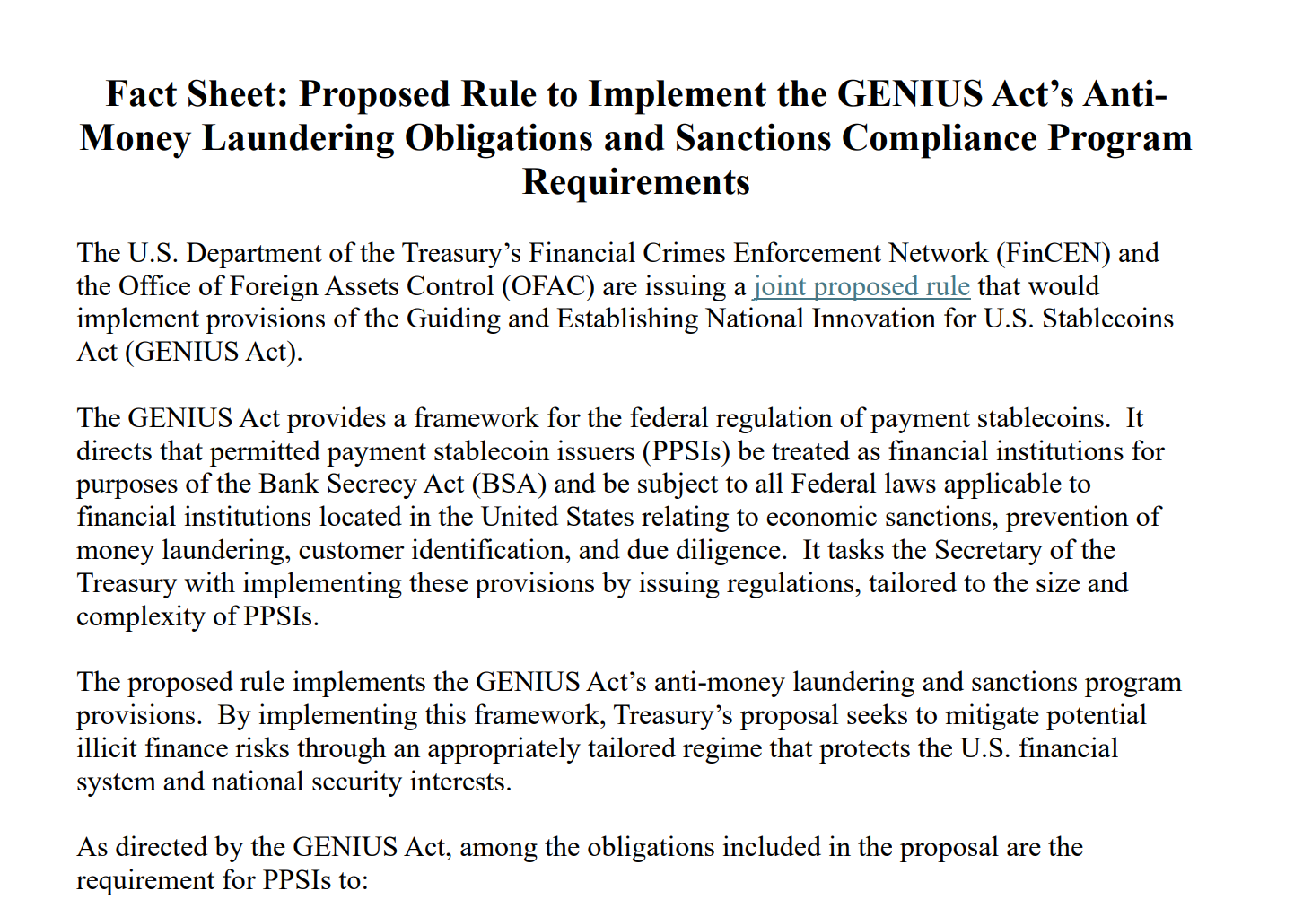 Law, Government, United States, Stablecoin