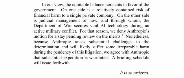 Anthropic Loses Bid To Block Pentagon AI Risk Label