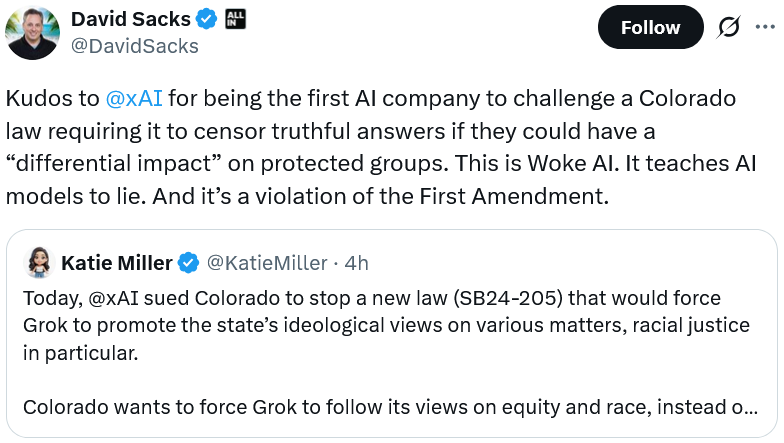 Musk’s xAI Sues Colorado over AI Law