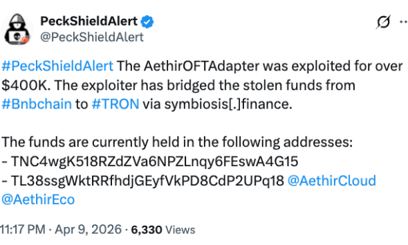 Aethir Stops Bridge Hack After Contract Exploit