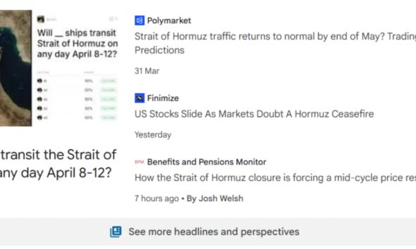 Polymarket Briefly Appears in Google News Before Being Removed