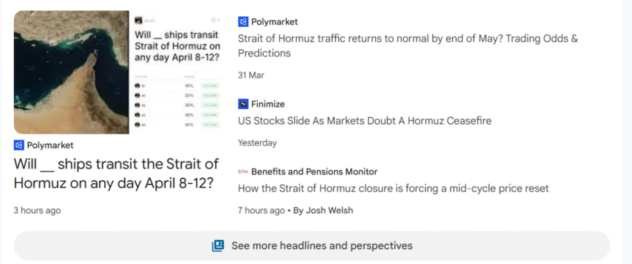 Polymarket Briefly Appears in Google News Before Being Removed