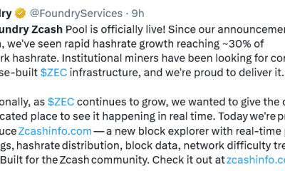 Foundry Digital Launches Zcash Mining Pool
