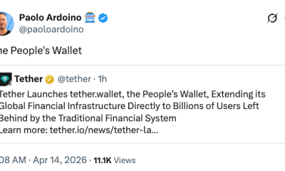 Tether Launches Wallet Supporting Bitcoin and Stablecoins