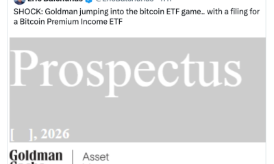 Spot Bitcoin ETFs Gain $411M as Goldman Files ETF Plan