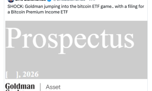 Spot Bitcoin ETFs Gain $411M as Goldman Files ETF Plan