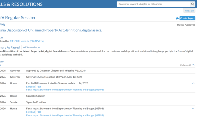 Virginia Updates Crypto Custody Law, Mandates In-Kind Holding