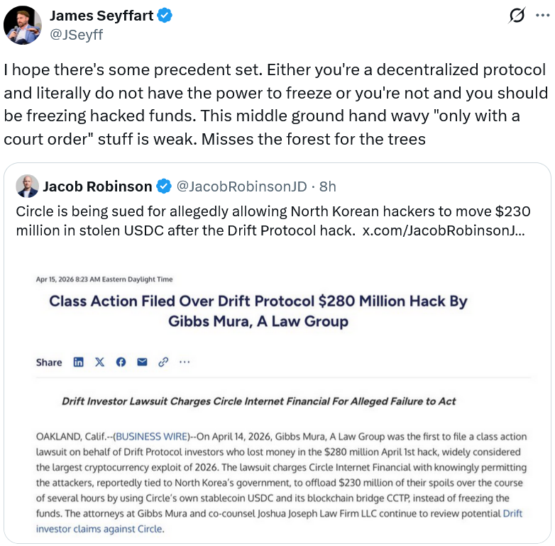 Circle Hit With Class Action Suit Over $280M Drift Hack