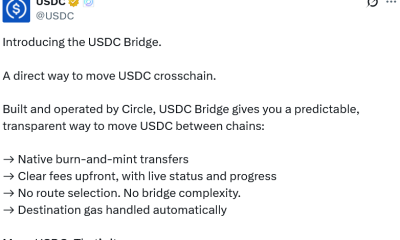 Circle Launches USDC Bridge For Native Cross-Chain Transfers