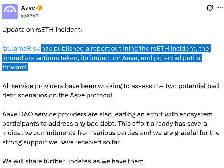 Aave Pitches Two Solutions to Resolve Kelp DAO Hack Dilemma