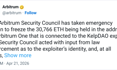 Arbitrum Freezes 30K ETH Tied to Kelp Hack