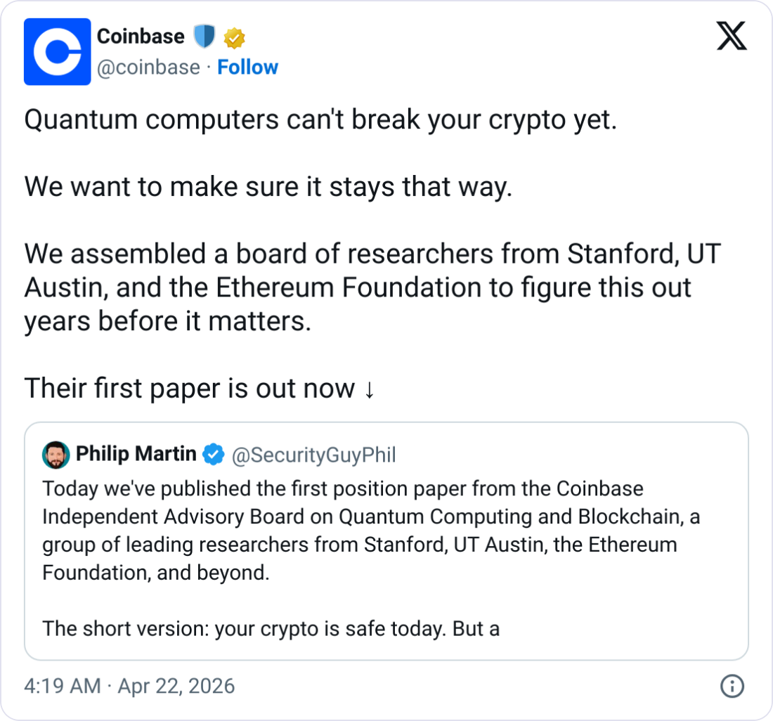 Algorand, Aptos Quantum-Ready, Proof-Of-Stake Exposed: Coinbase