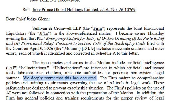 US Law Firm Apologizes For AI Hallucinations in Filing