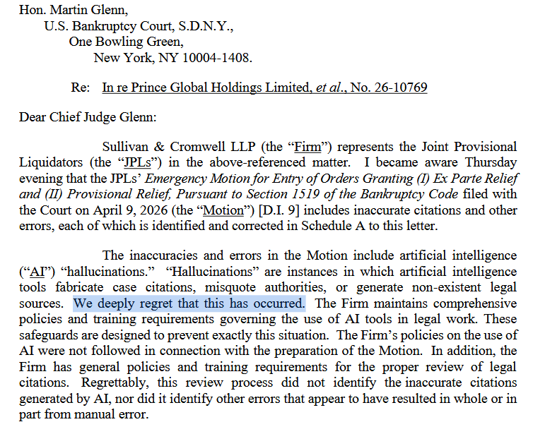 US Law Firm Apologizes For AI Hallucinations in Filing