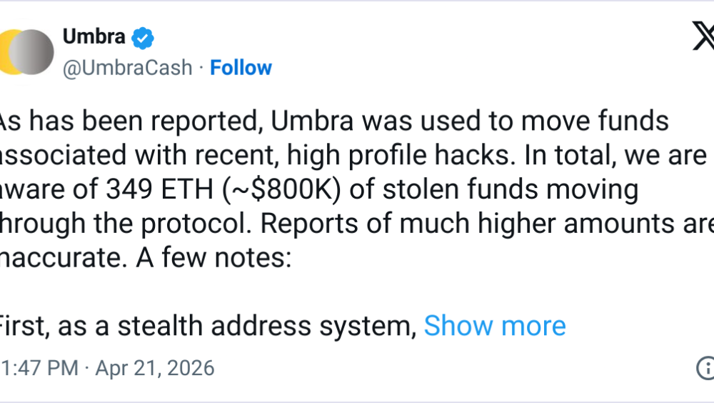 Umbra Shuts Front End, Roman Storm Says It's Not Enough