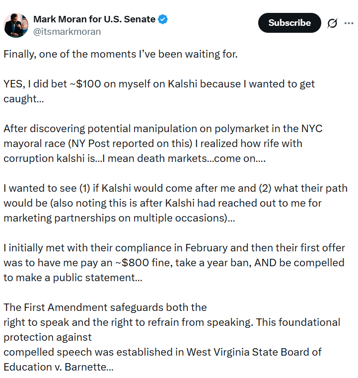 Kalshi Bans 3 US Candidates Over Insider Bets on Elections