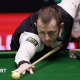 Mark Allen strikes the white at the snooker table