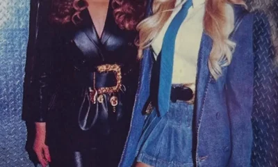 11Beyonce In Blue Denim Romeo Hunte With Tina Knowles At The Super Bowl