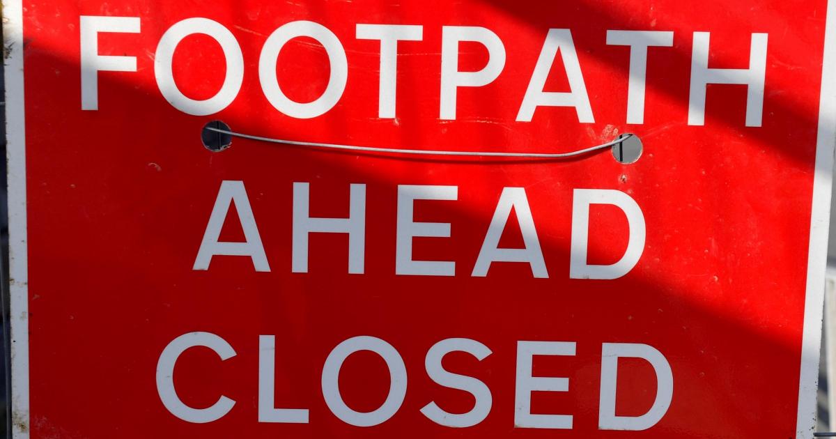 Footpaths in Washington to be closed for gas main repairs