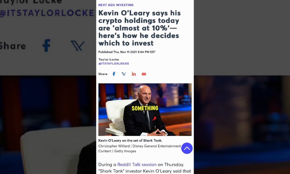 The Truth About Crypto #kevinoleary #crypto #wealth