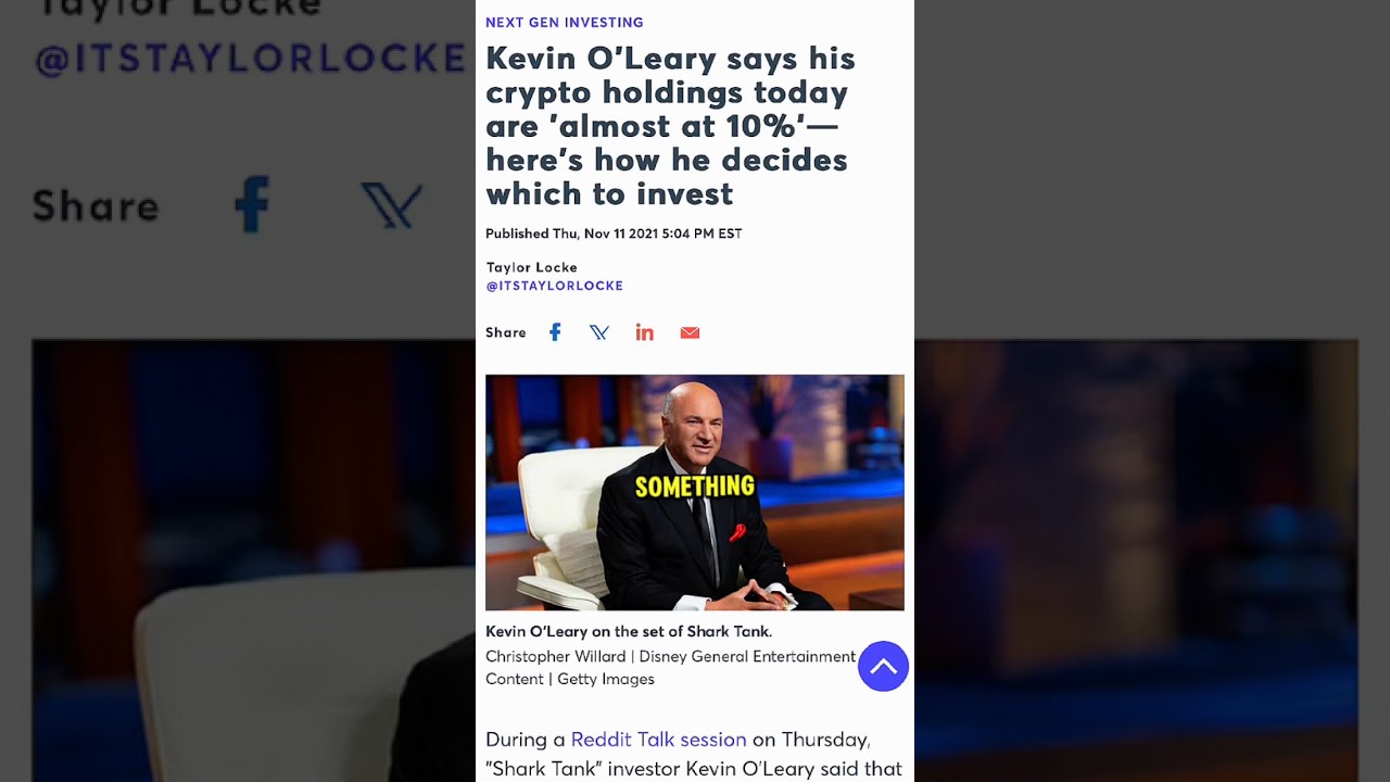 The Truth About Crypto #kevinoleary #crypto #wealth