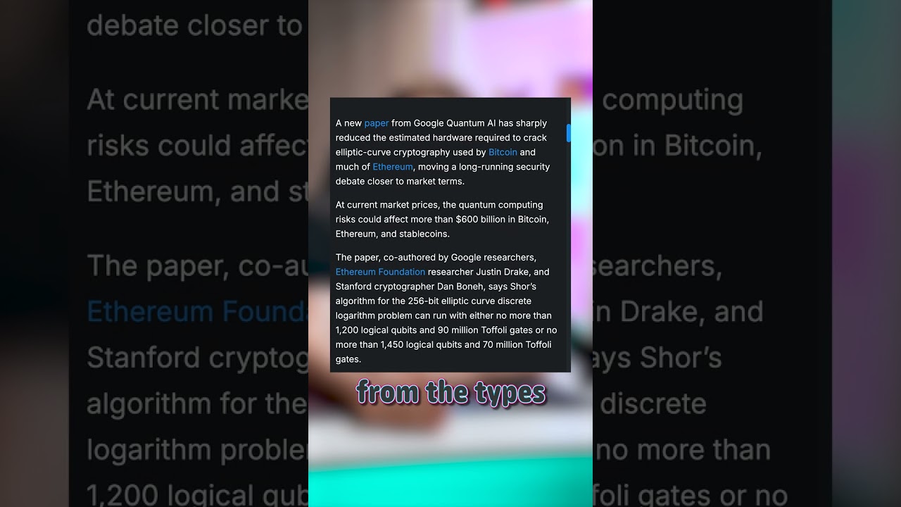 Bitcoin At Quantum Risk From Google