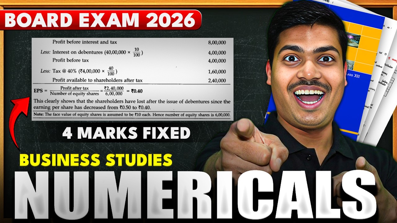 Numericals in Business studies | Financial Leverage | 4 Marks Fixed in Class 12 Board exam 2026
