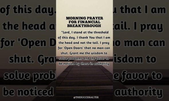 Morning prayer | For career and Financial Breakthrough