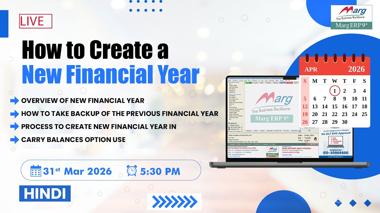 Create New Financial Year 2026-27 | Complete Process in Marg ERP