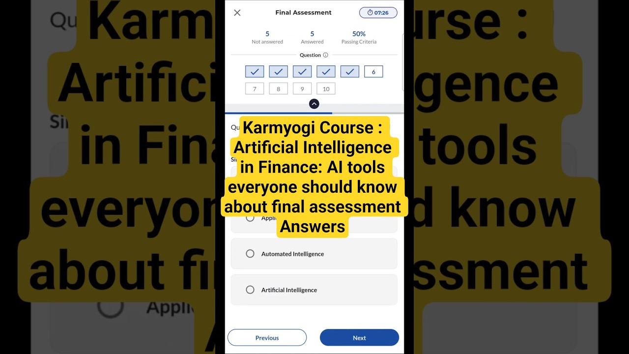 Karmyogi Course : Artificial Intelligence in Finance: final assessment Answers