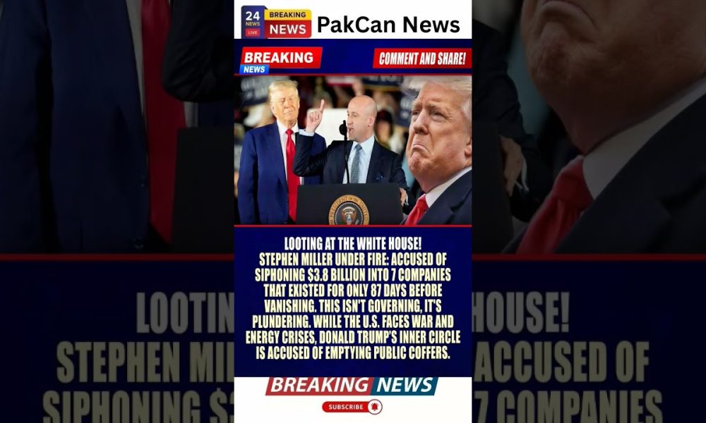 Stephen Miller Faces $3.8B Financial Allegation Debate in US | PakCan News