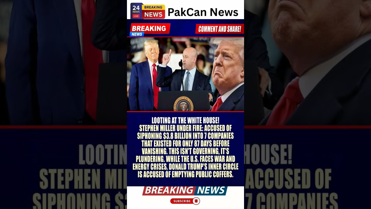 Stephen Miller Faces $3.8B Financial Allegation Debate in US | PakCan News