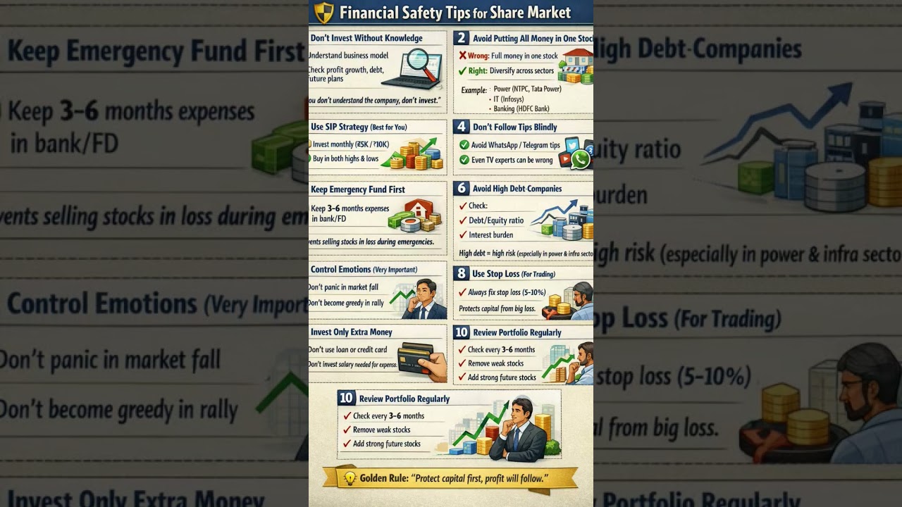 FINANCIAL SAFETY TIPS FOR SHARE MARKET