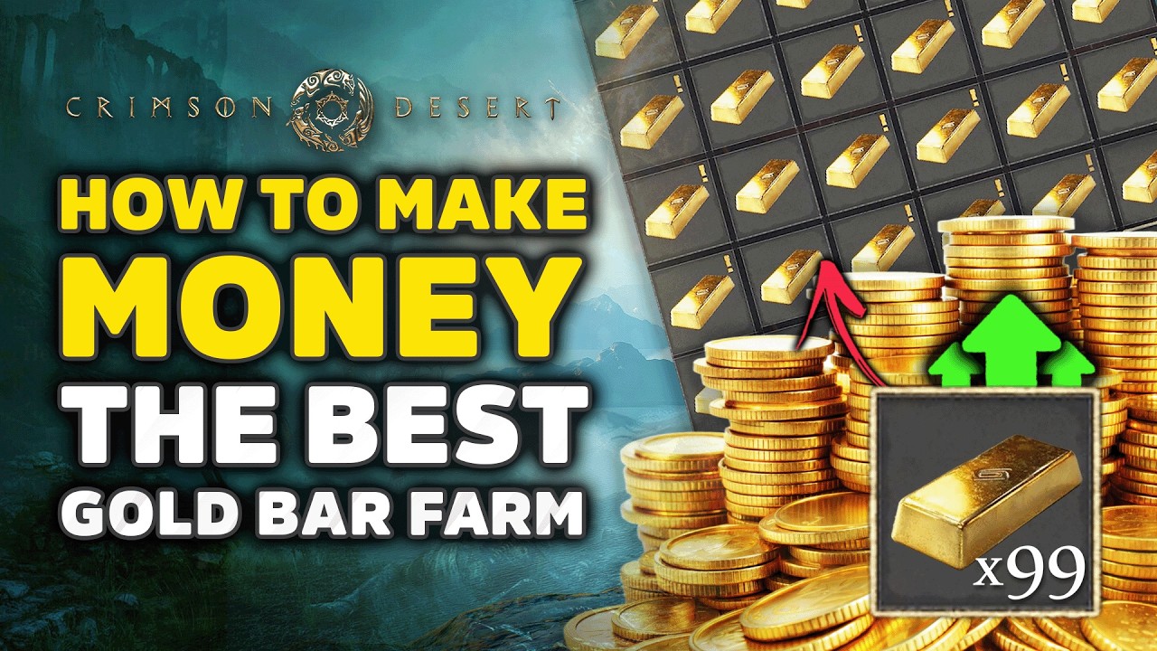 Crimson Desert How To Make Money FAST! (New Gold Bar & Apple Location)